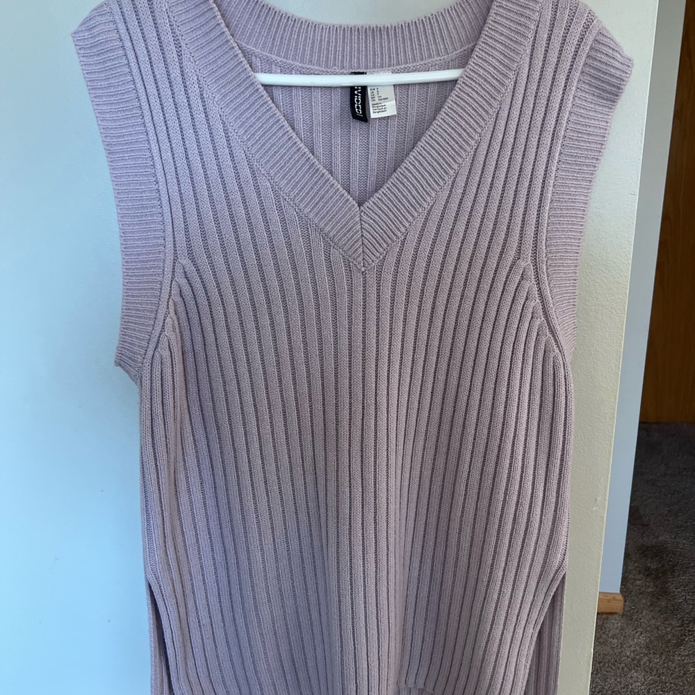H&M Lavender Knit Sweater Vest